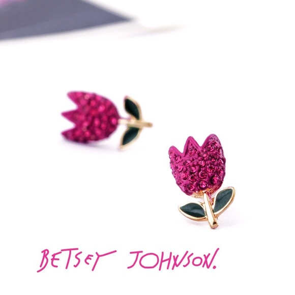 Betsey Johnson Tulip Earrings - Picture 6 of 7